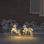LED Rensdyr med 40 LED'er 2 pcs Varm hvid PET