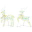 LED Rensdyr med 40 LED'er 2 pcs Varm hvid PET