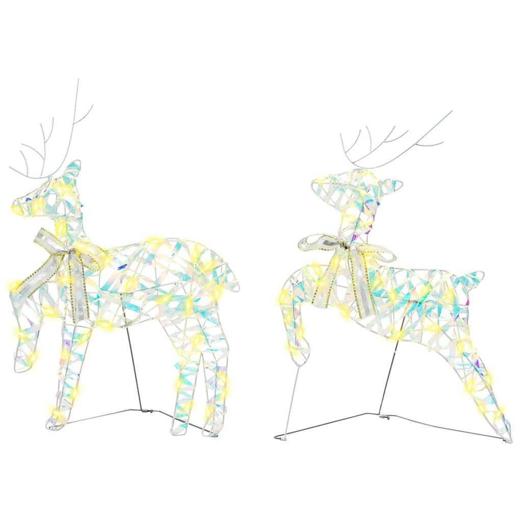 LED Rensdyr med 40 LED'er 2 pcs Varm hvid PET