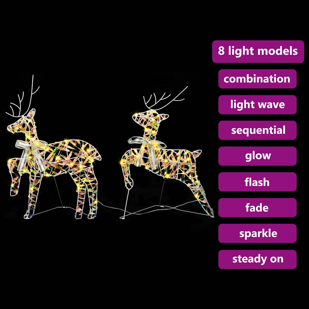 LED Rensdyr med 40 LED'er 2 pcs Varm hvid PET