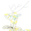 LED Rensdyr med 60 LED'er 3 pcs Varm hvid PET