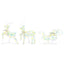 LED Rensdyr med 60 LED'er 3 pcs Varm hvid PET