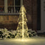 Juletræ med 100 LED'er Varm hvid 120 cm Akryl