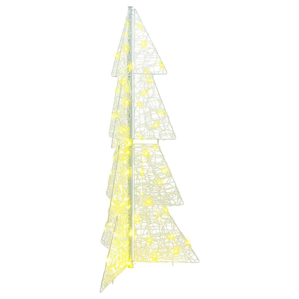 Juletræ med 100 LED'er Varm hvid 120 cm Akryl
