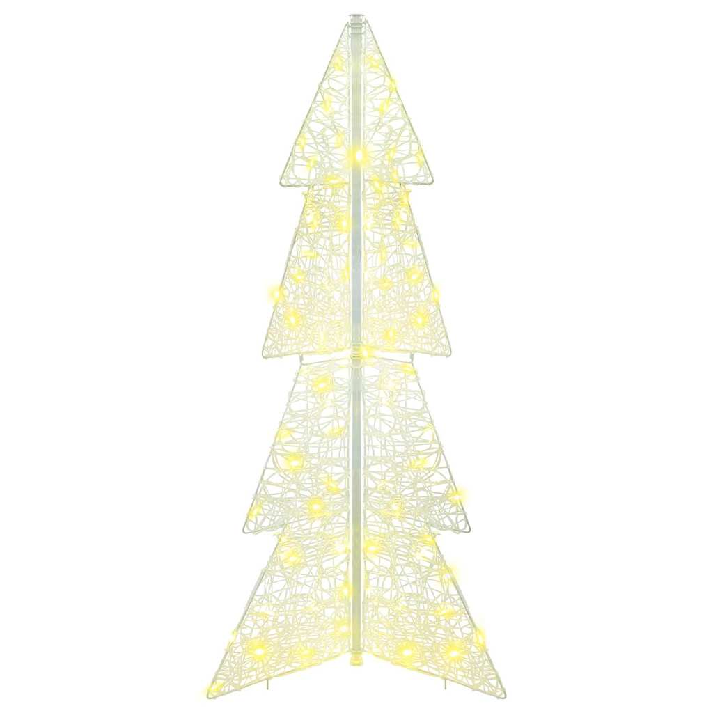 Juletræ med 100 LED'er Varm hvid 120 cm Akryl