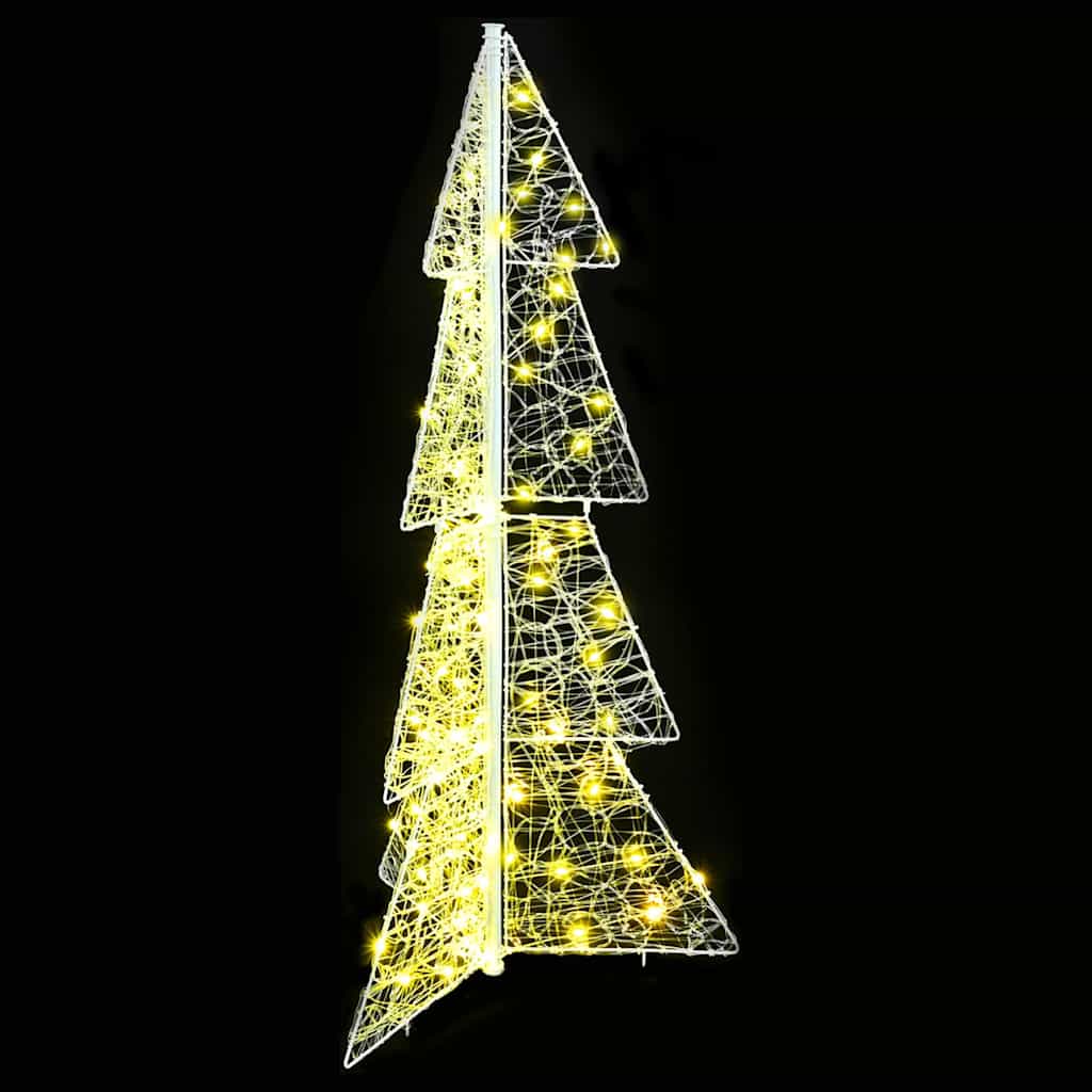 Juletræ med 100 LED'er Varm hvid 120 cm Akryl