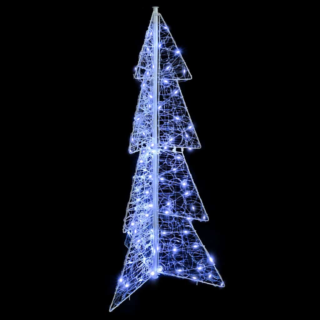 Juletræ med 100 LED'er Kold Hvid 120 cm Akryl