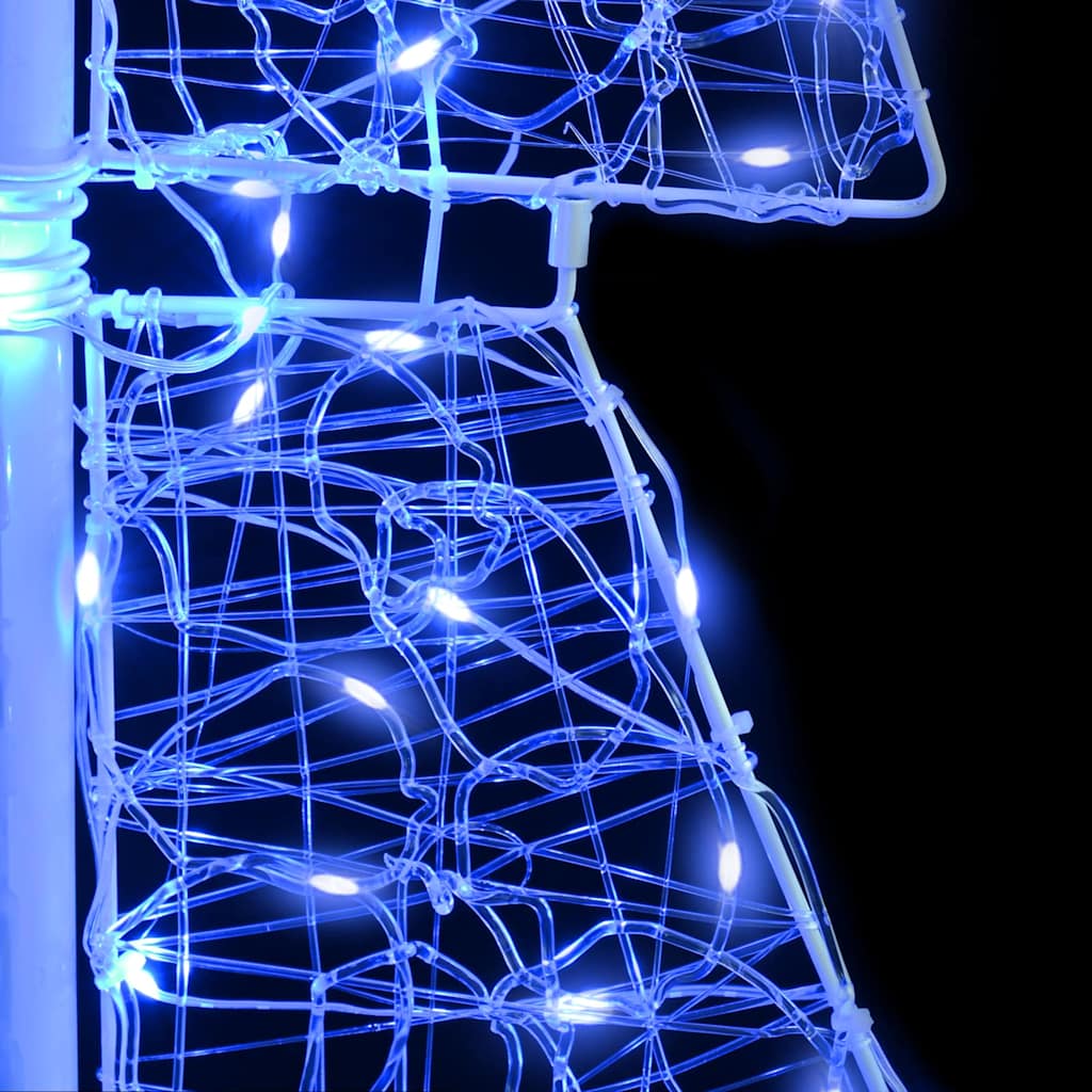 Juletræ med 100 LED'er Blå 120 cm Akryl