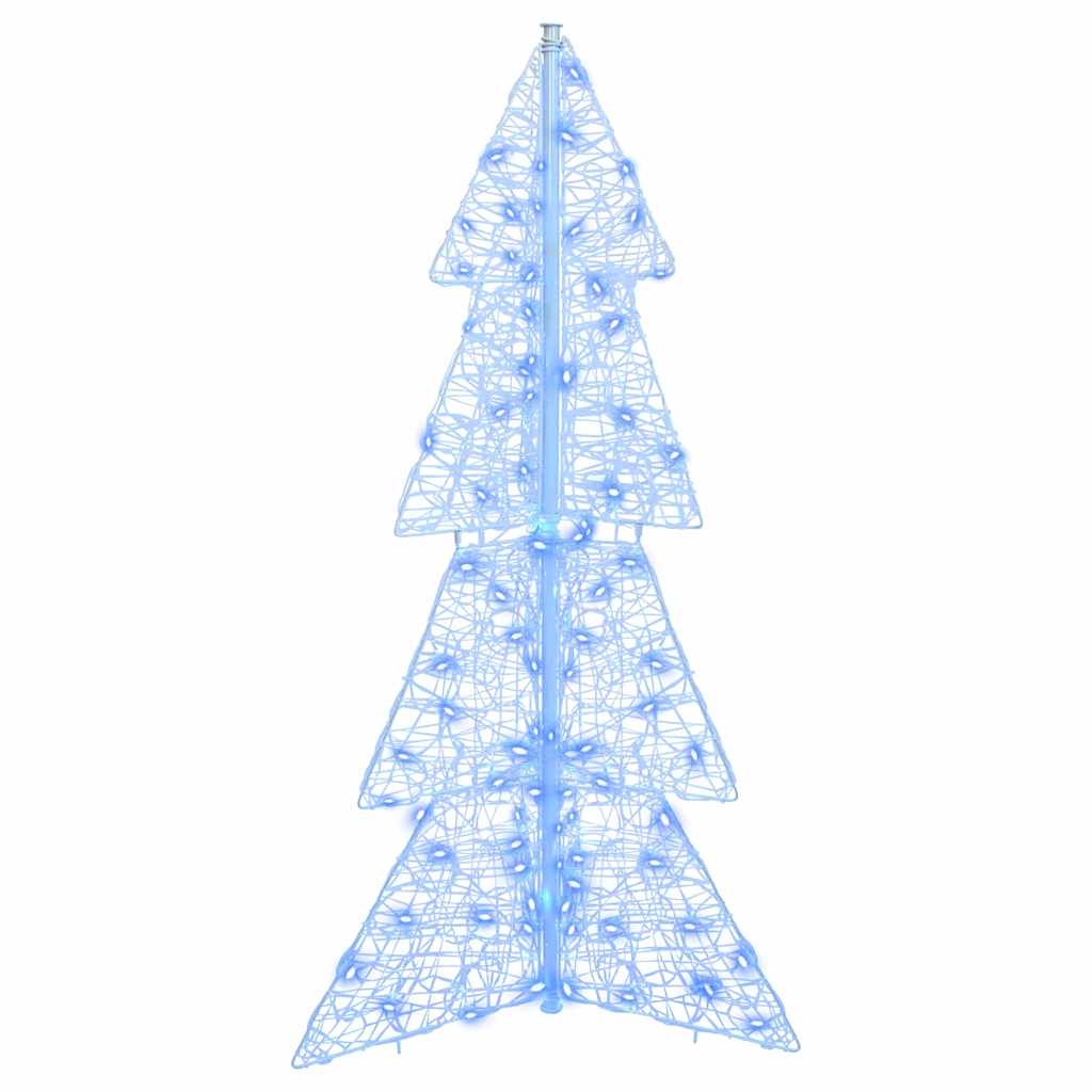 Juletræ med 100 LED'er Blå 120 cm Akryl