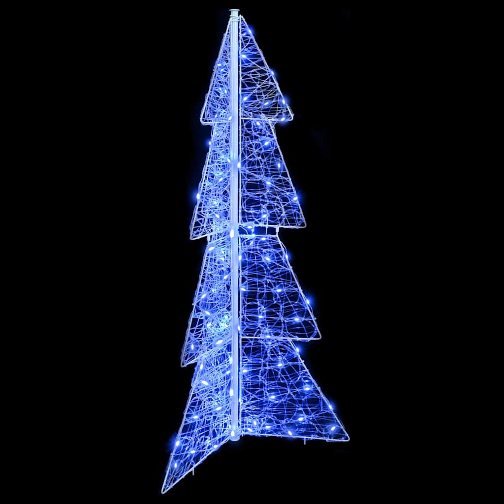 Juletræ med 100 LED'er Blå 120 cm Akryl