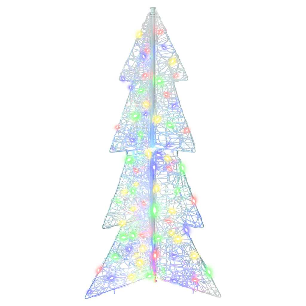 Juletræ med 100 LED'er Flerfarvet 120 cm Akryl