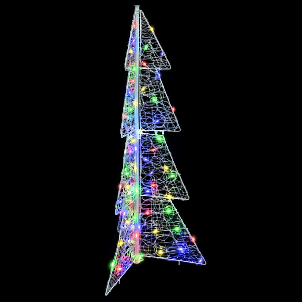 Juletræ med 100 LED'er Flerfarvet 120 cm Akryl