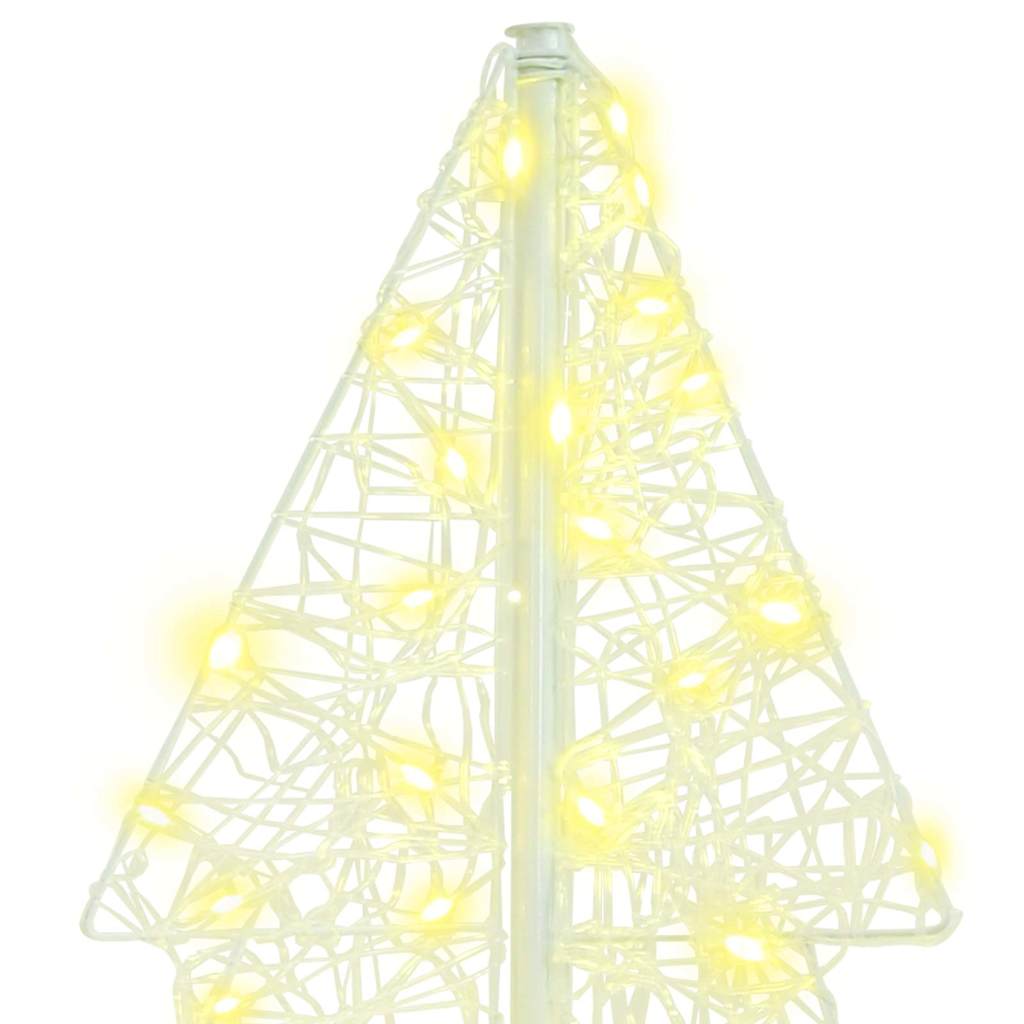 Juletræ med 160 LED'er Varm hvid 150 cm Akryl