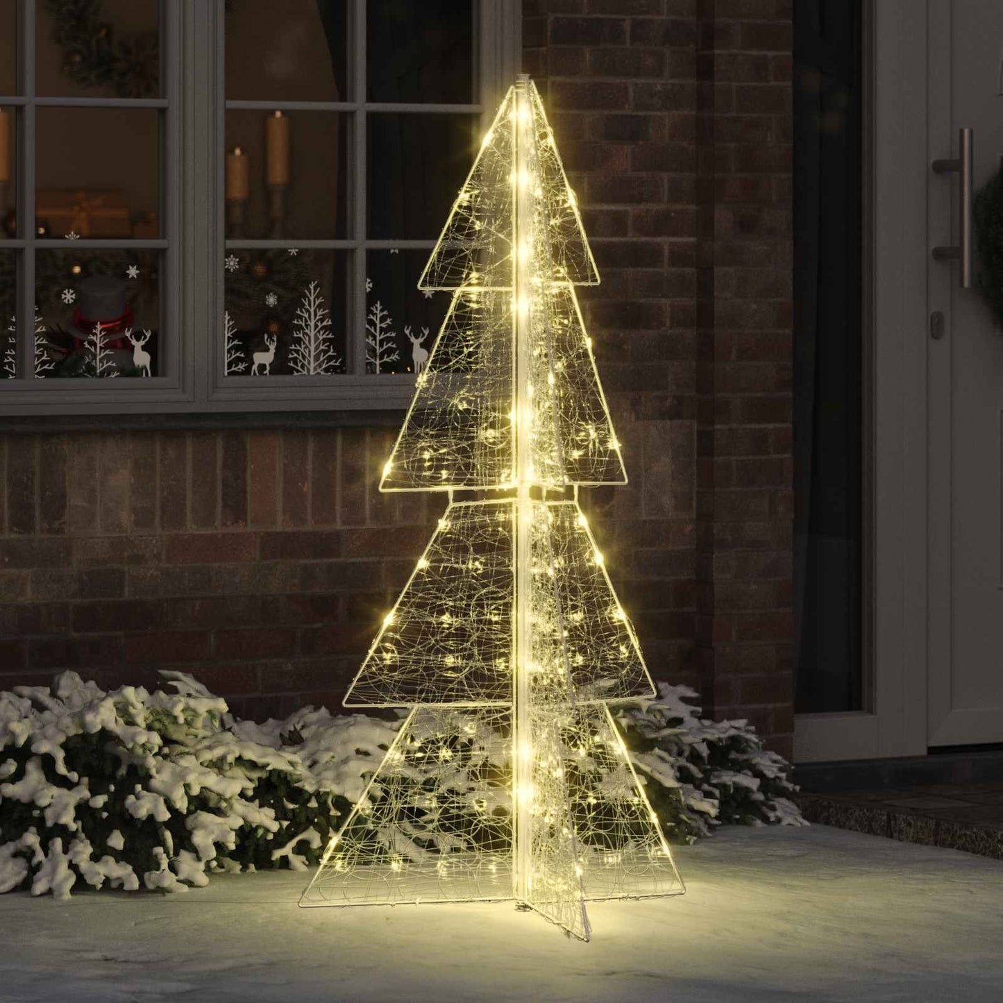 Juletræ med 160 LED'er Varm hvid 150 cm Akryl