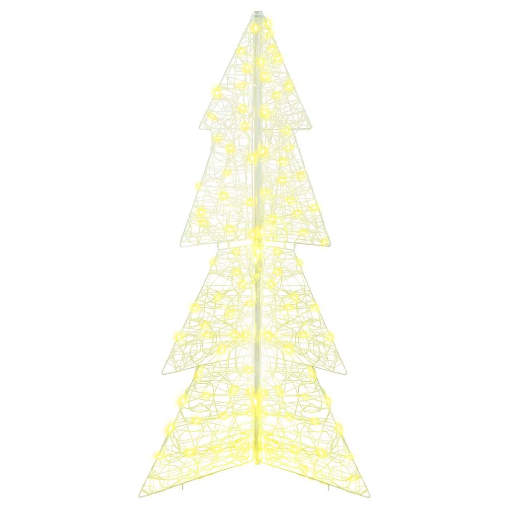 Juletræ med 160 LED'er Varm hvid 150 cm Akryl