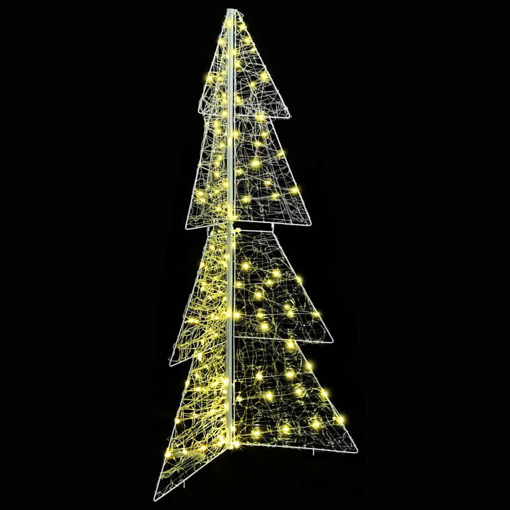 Juletræ med 160 LED'er Varm hvid 150 cm Akryl