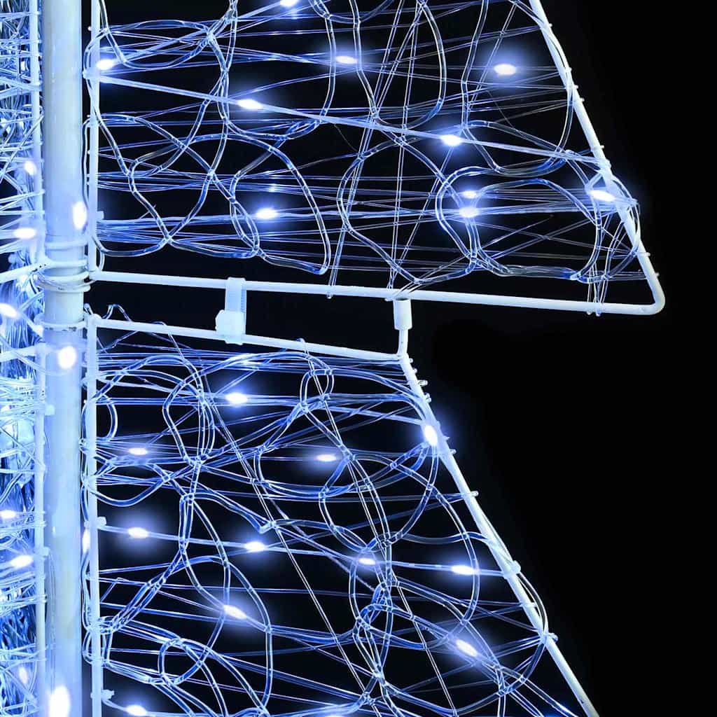 Juletræ med 160 LED'er Kold Hvid 150 cm Akryl