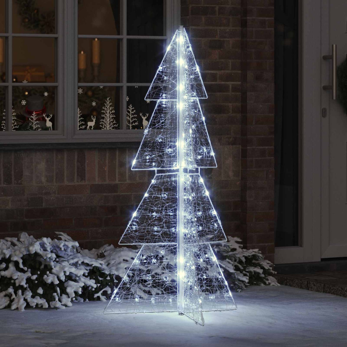 Juletræ med 160 LED'er Kold Hvid 150 cm Akryl