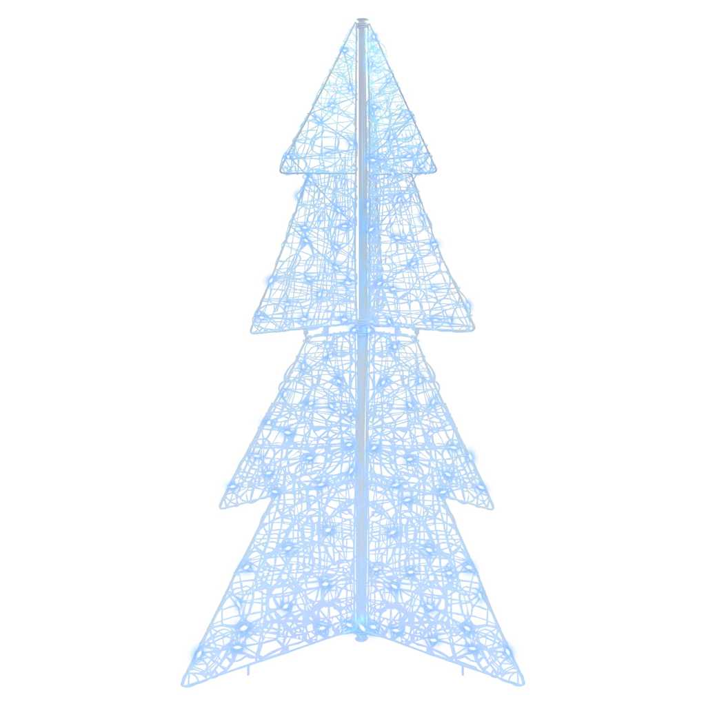 Juletræ med 160 LED'er Kold Hvid 150 cm Akryl
