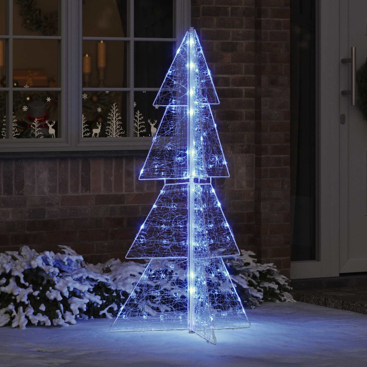 Juletræ med 160 LED'er Blå 150 cm Akryl