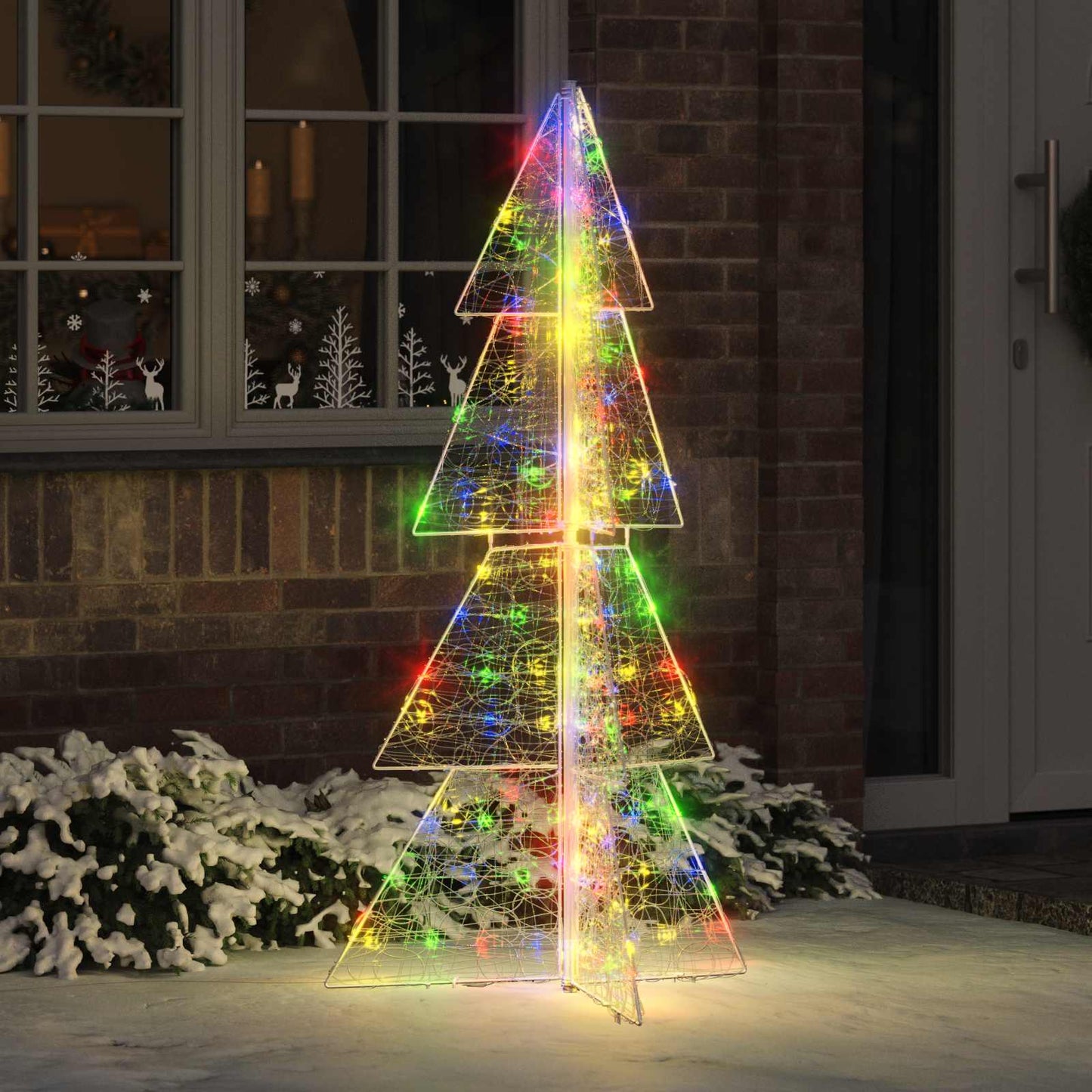 Juletræ med 160 LED'er Flerfarvet 150 cm Akryl