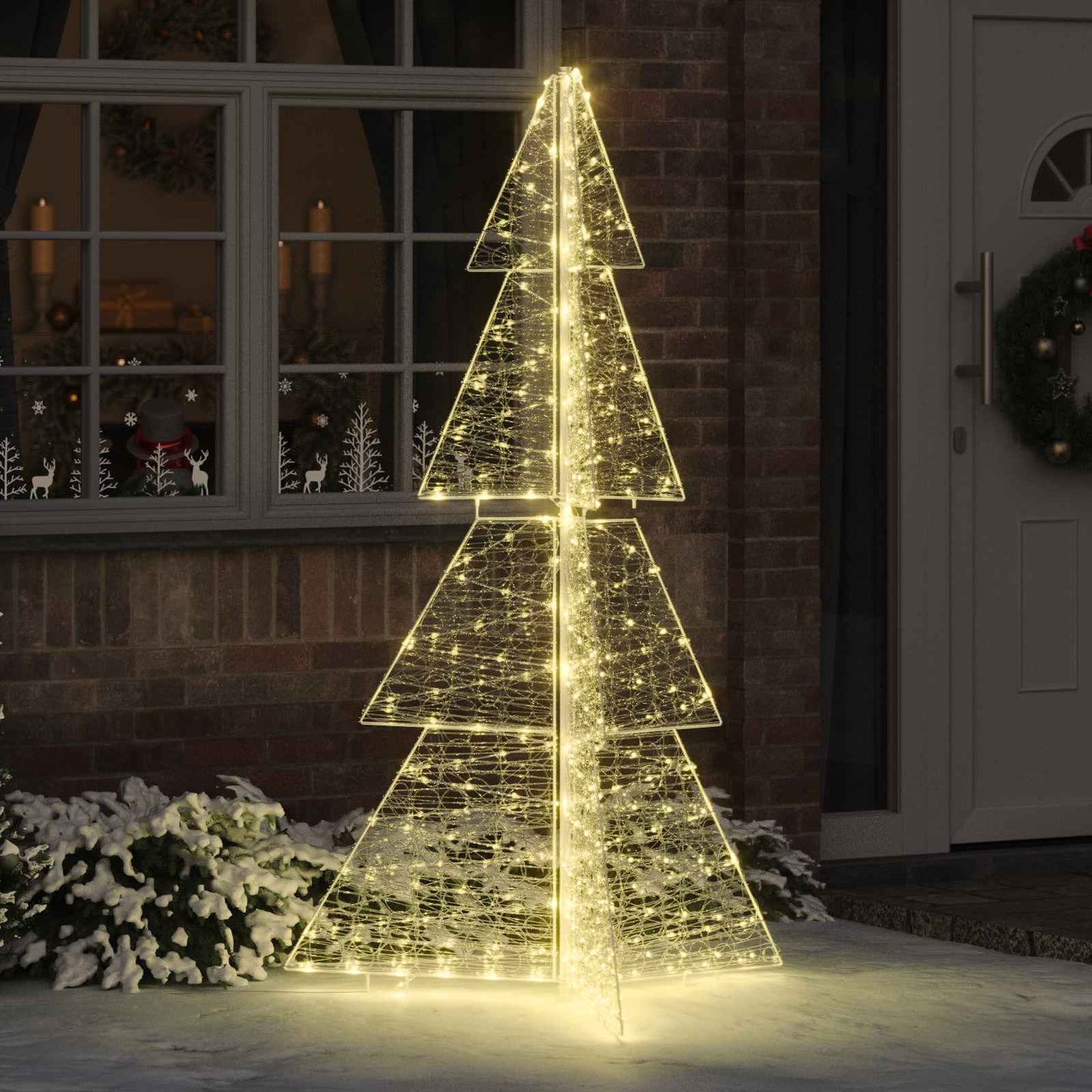 Juletræ med 240 LED'er Varm hvid 180 cm Akryl