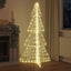 Juletræ med 240 LED'er Varm hvid 180 cm Akryl