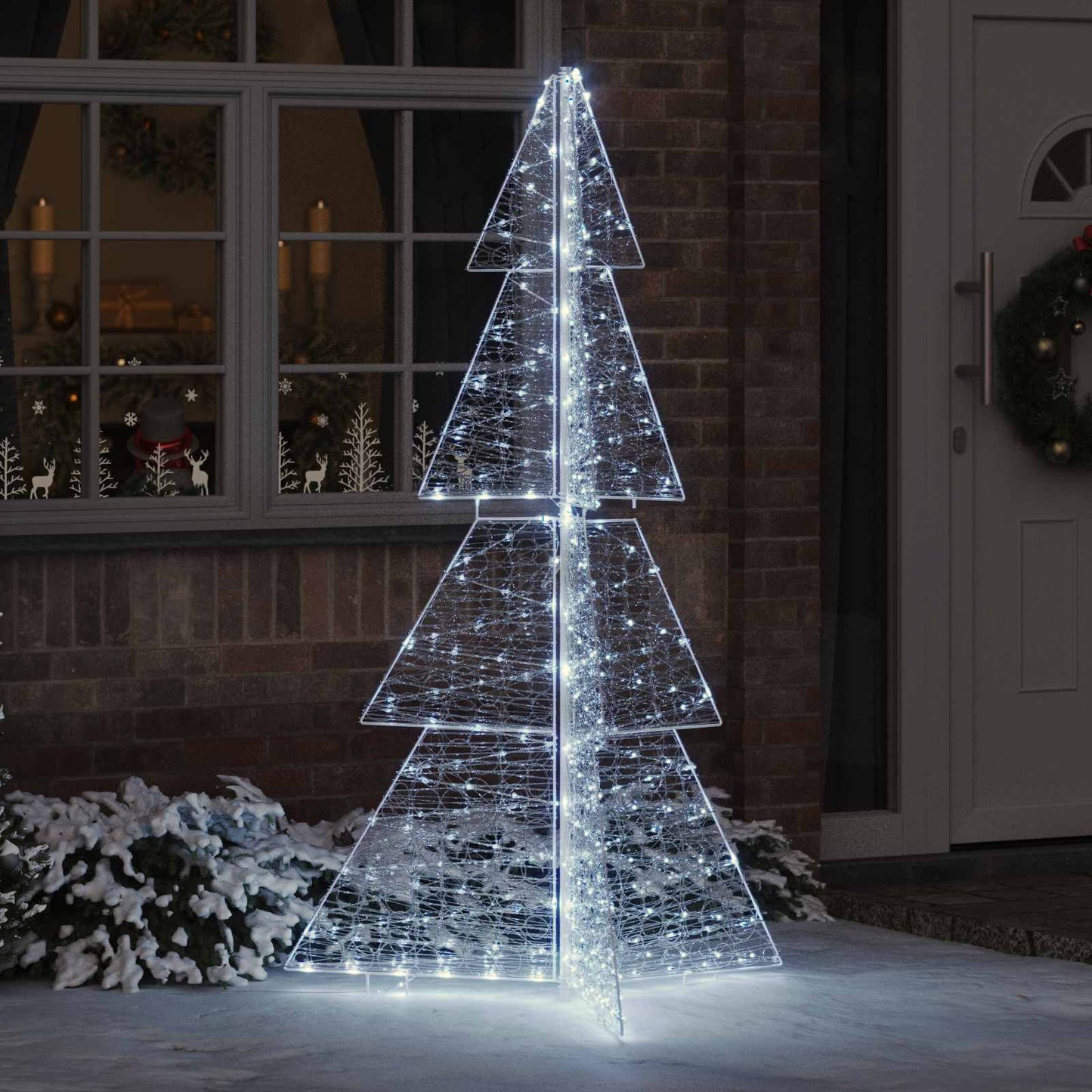 Juletræ med 240 LED'er Kold Hvid 180 cm Akryl