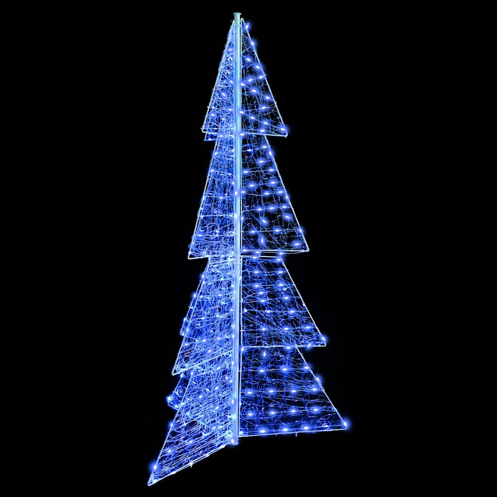 Juletræ med 240 LED'er Blå 180 cm Akryl
