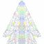 Juletræ med 240 LED'er Flerfarvet 180 cm Akryl