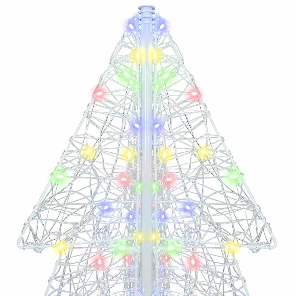 Juletræ med 240 LED'er Flerfarvet 180 cm Akryl