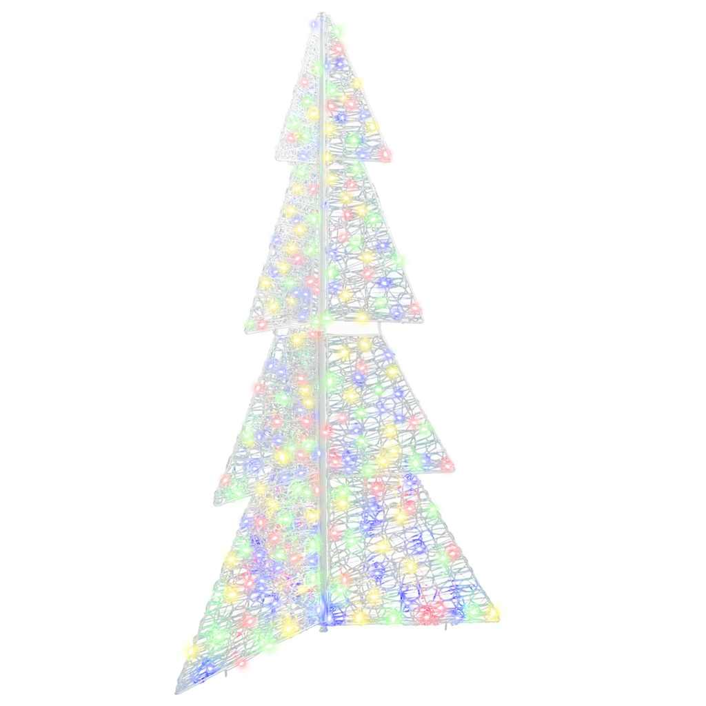 Juletræ med 240 LED'er Flerfarvet 180 cm Akryl
