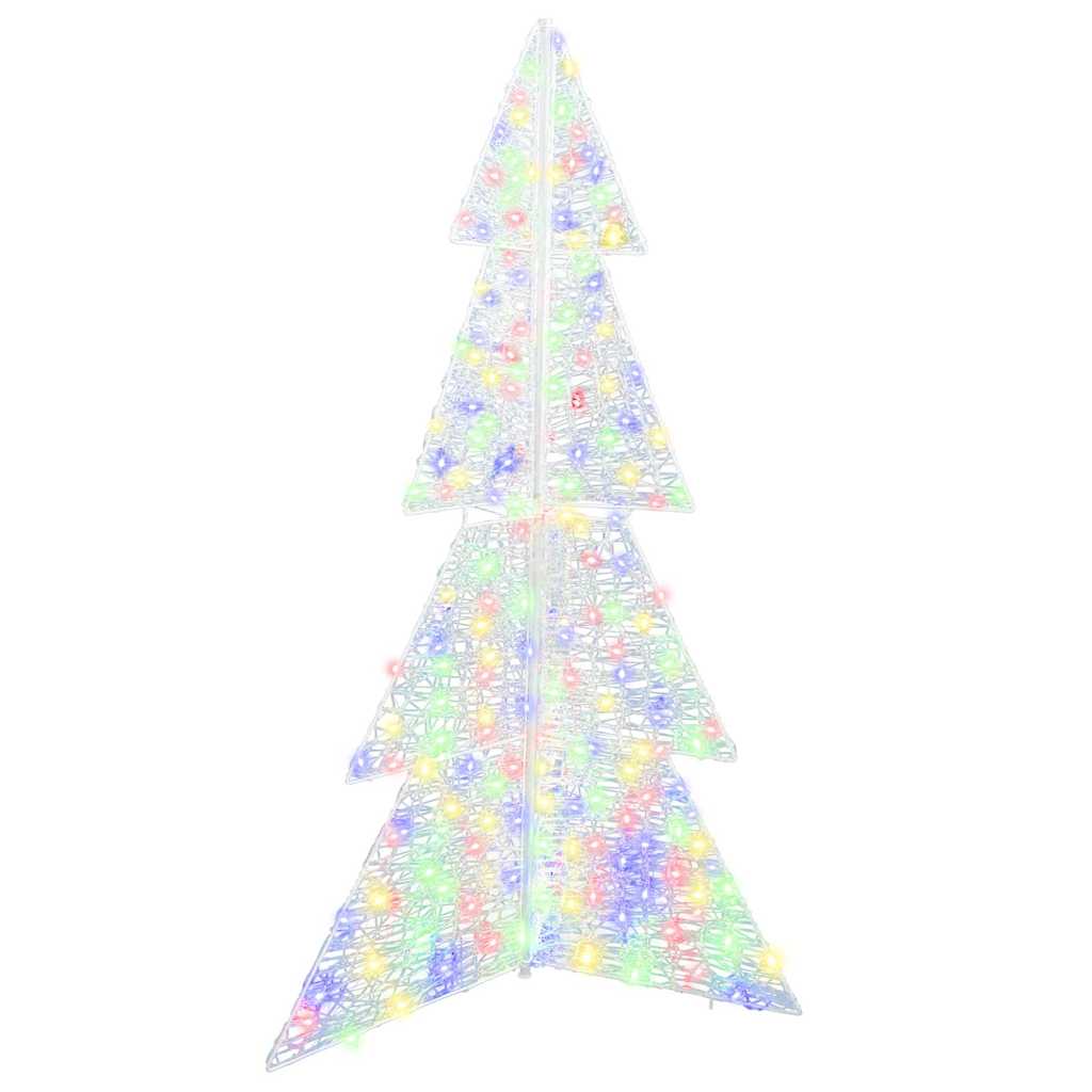 Juletræ med 240 LED'er Flerfarvet 180 cm Akryl