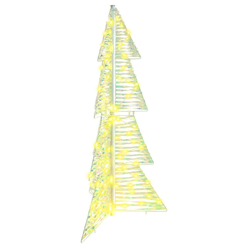 Juletræ med 100 LED'er Varm hvid 120 cm PET
