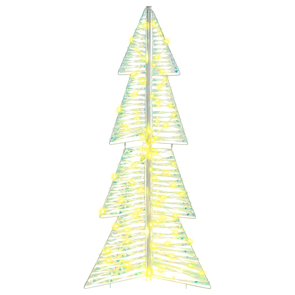 Juletræ med 100 LED'er Varm hvid 120 cm PET