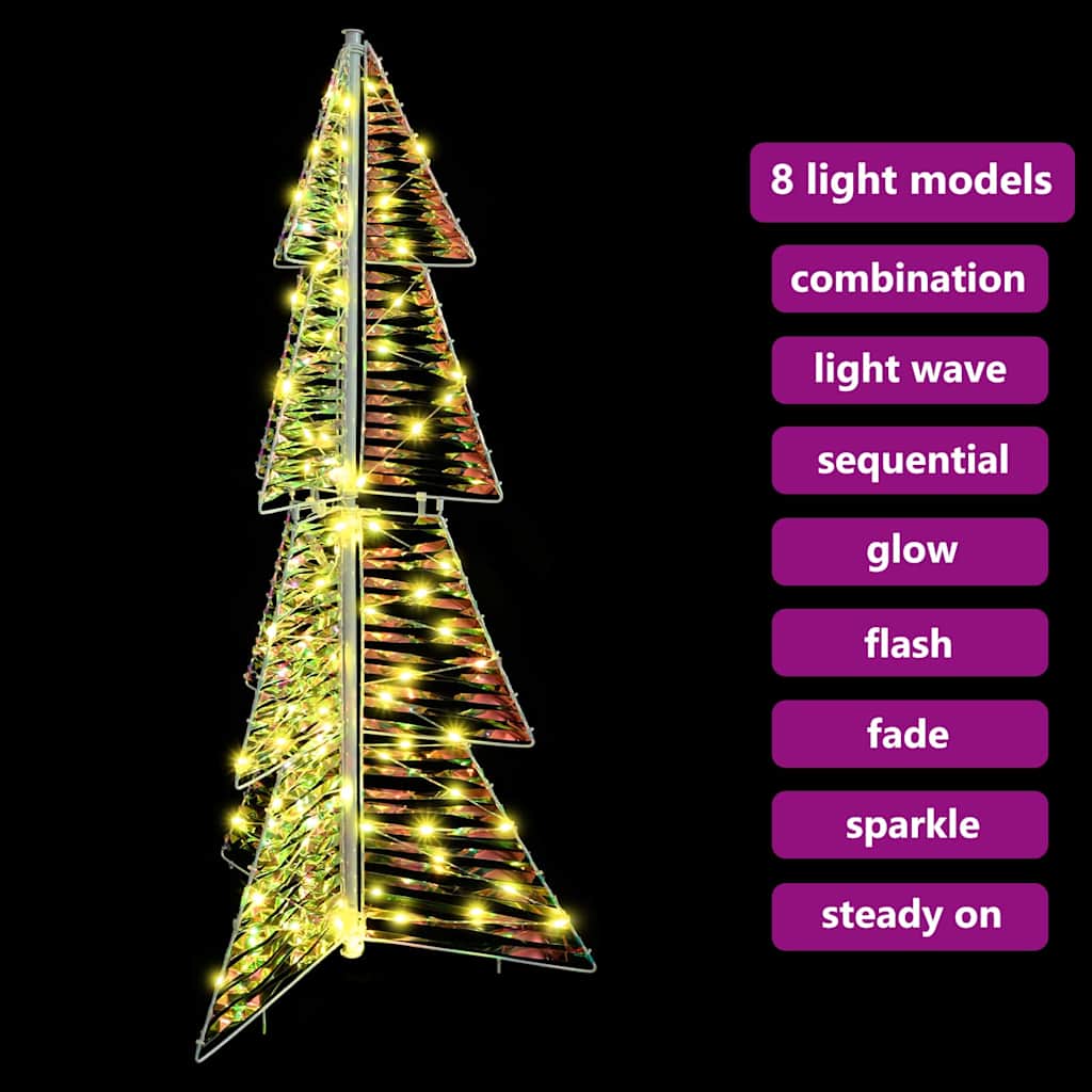 Juletræ med 100 LED'er Varm hvid 120 cm PET