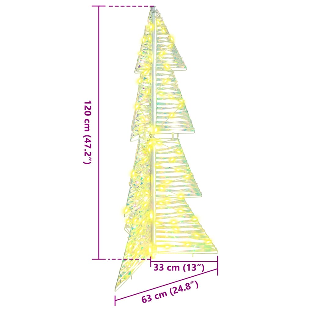 Juletræ med 100 LED'er Varm hvid 120 cm PET