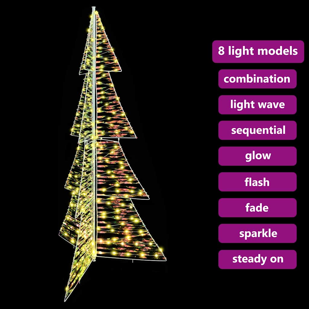 Juletræ med 240 LED'er Varm hvid 180 cm PET