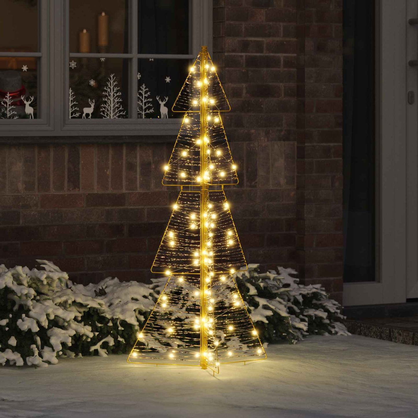 Juletræ med 100 LED'er Varm hvid 120 cm PET