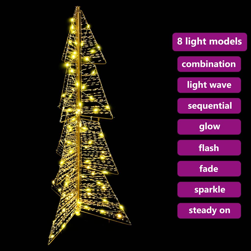 Juletræ med 100 LED'er Varm hvid 120 cm PET