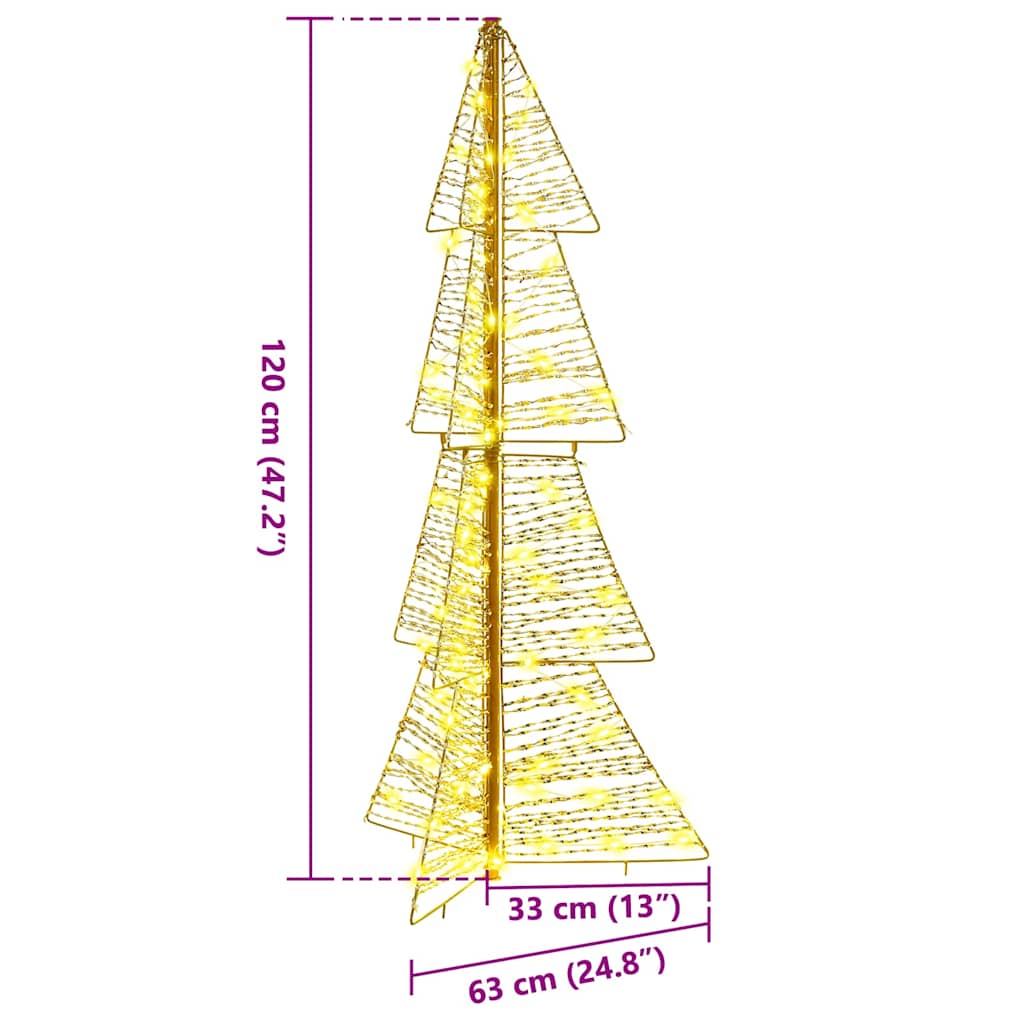 Juletræ med 100 LED'er Varm hvid 120 cm PET