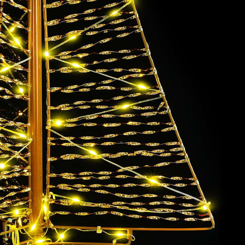 Juletræ med 160 LED'er Varm hvid 150 cm PET