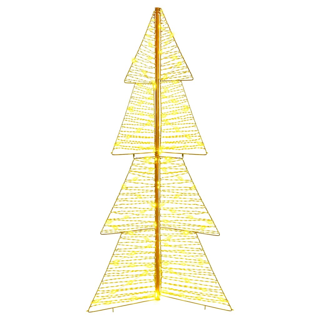 Juletræ med 160 LED'er Varm hvid 150 cm PET