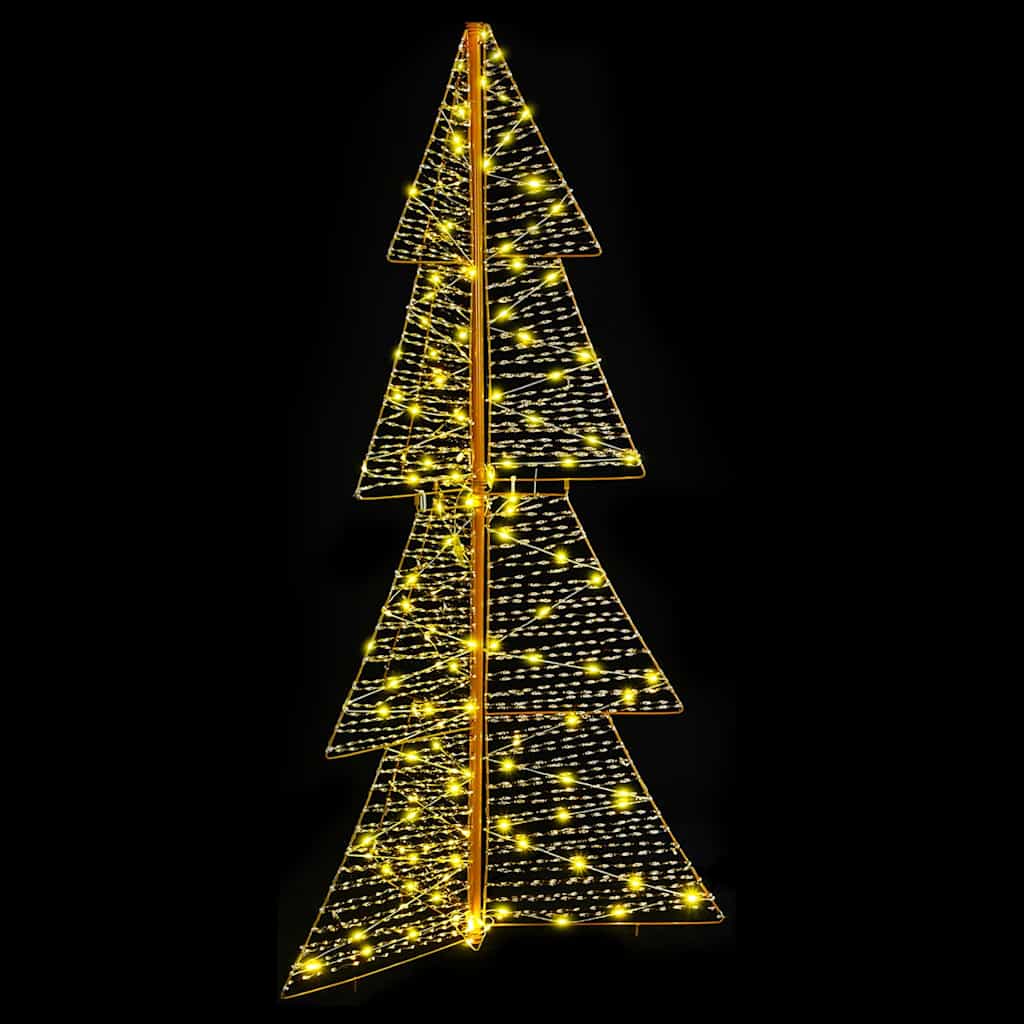 Juletræ med 160 LED'er Varm hvid 150 cm PET