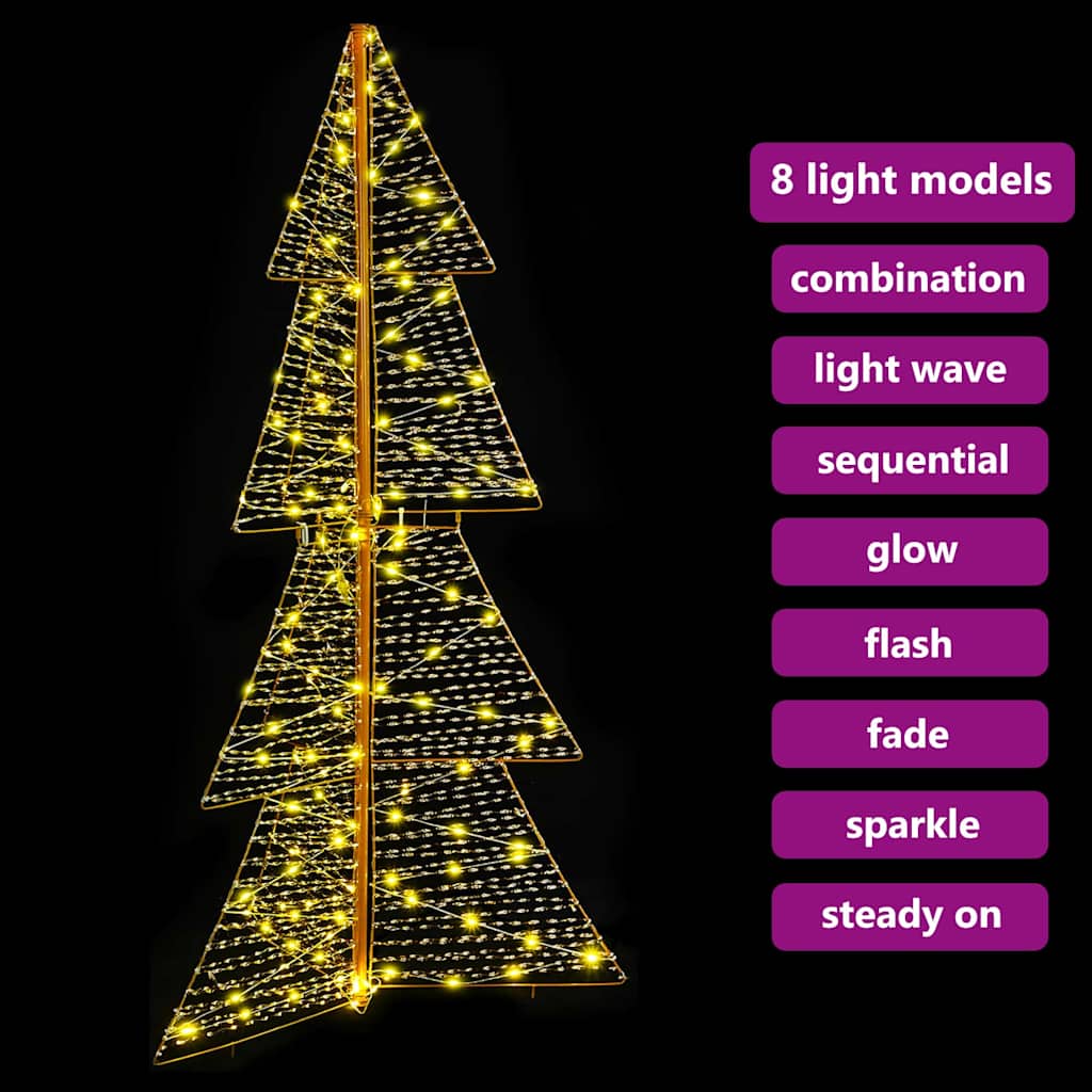 Juletræ med 160 LED'er Varm hvid 150 cm PET