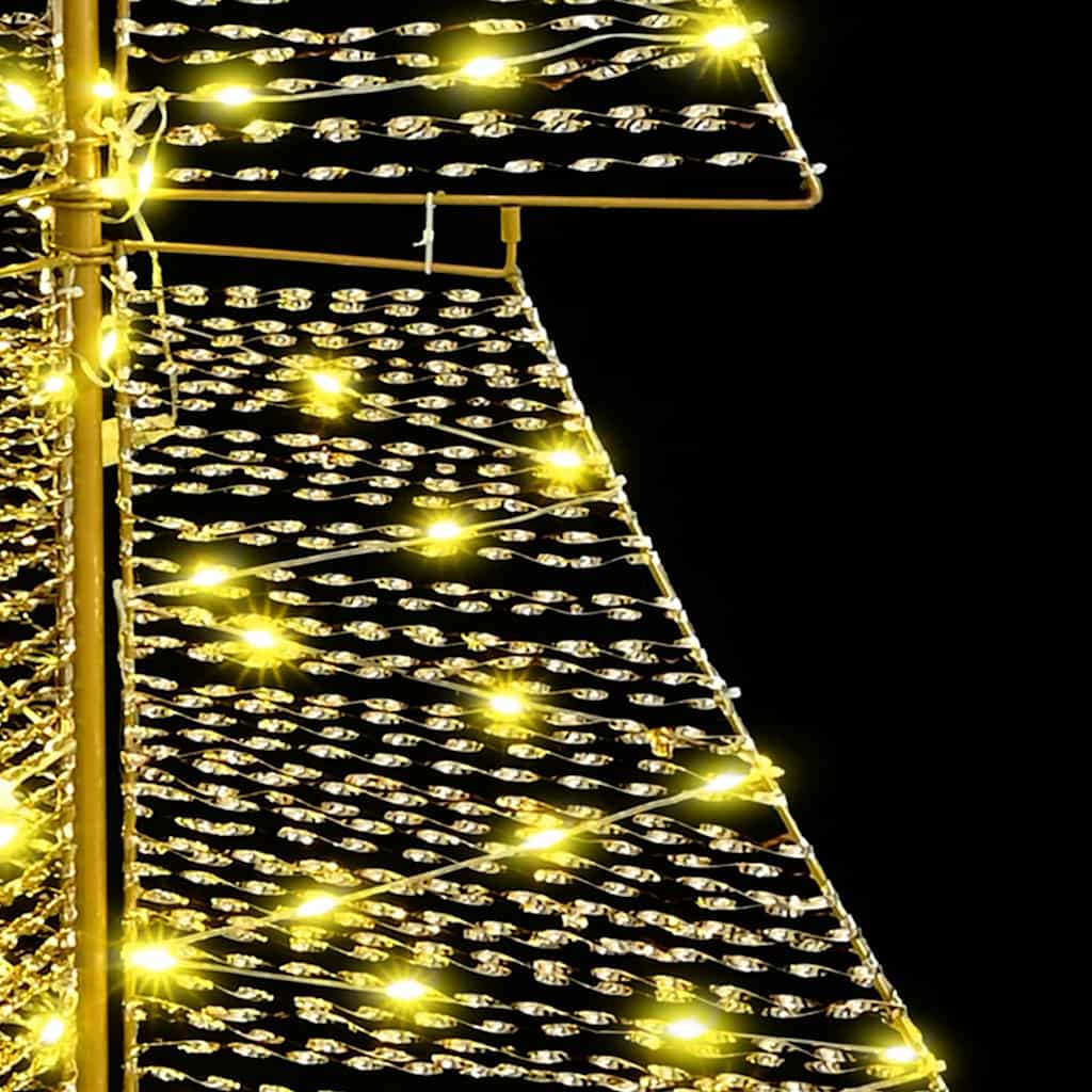 Juletræ med 240 LED'er Varm hvid 180 cm PET