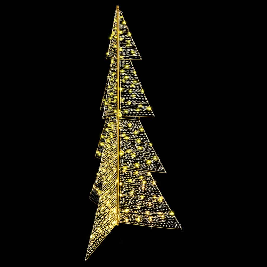 Juletræ med 240 LED'er Varm hvid 180 cm PET