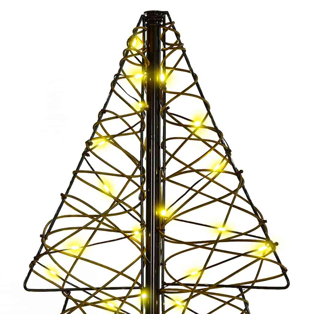 Juletræ med 100 LED'er Varm hvid 120 cm Rattan