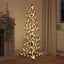 Juletræ med 160 LED'er Varm hvid 150 cm Rattan