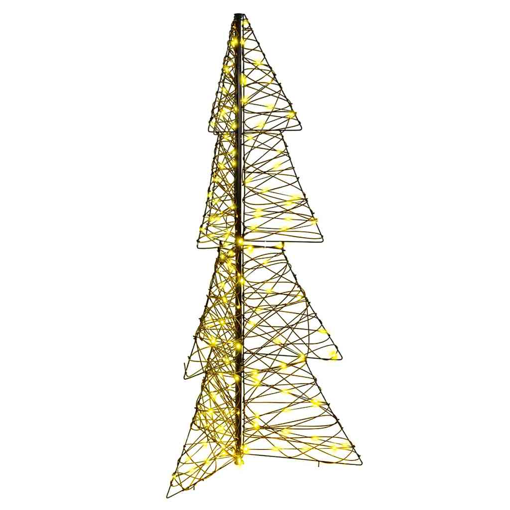 Juletræ med 160 LED'er Varm hvid 150 cm Rattan